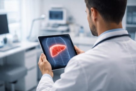 medecin-tablette-foie-bureau-moderne